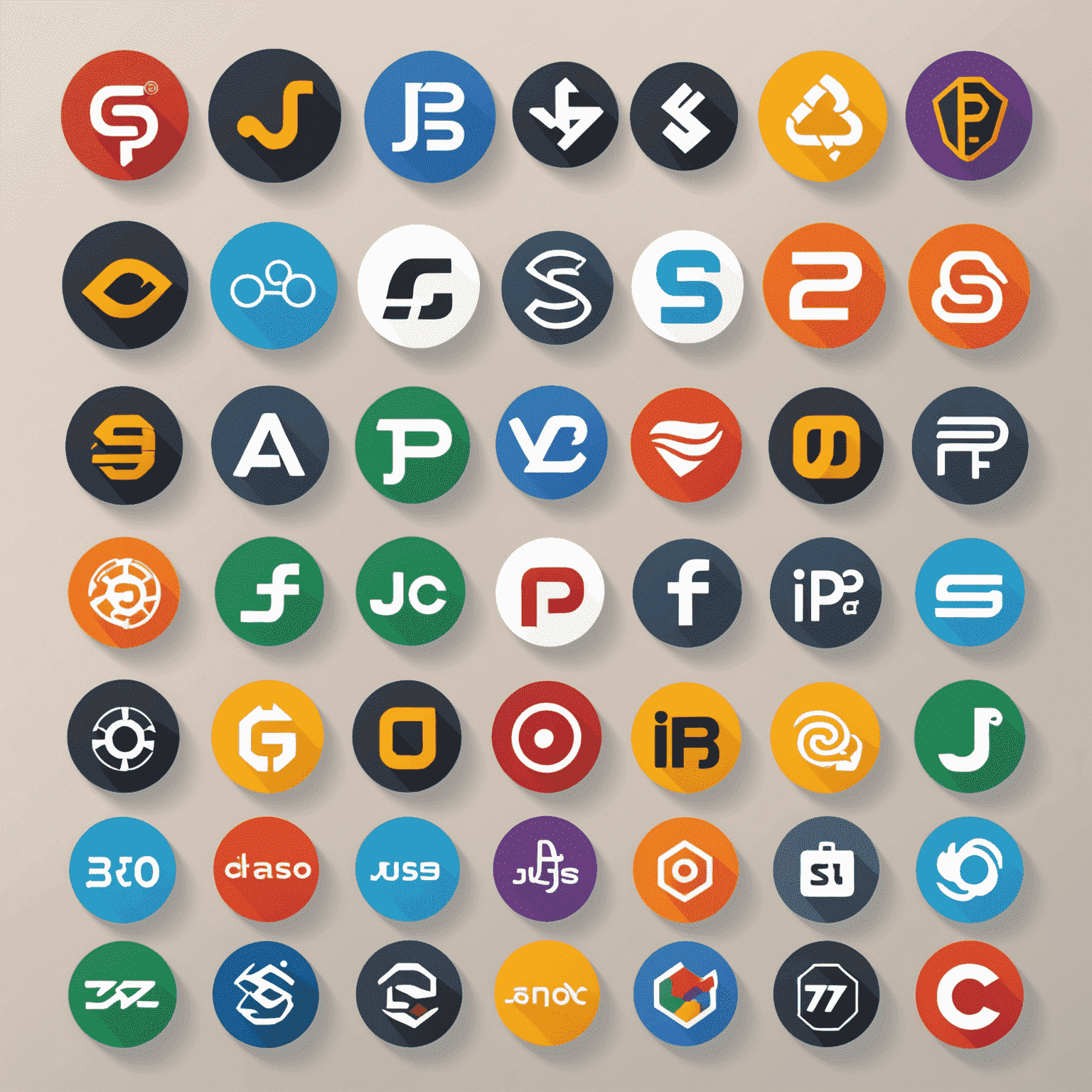 Collage de los logos de los 5 lenguajes de programación más populares para desarrollo web en 2024, incluyendo JavaScript, Python, y otros.